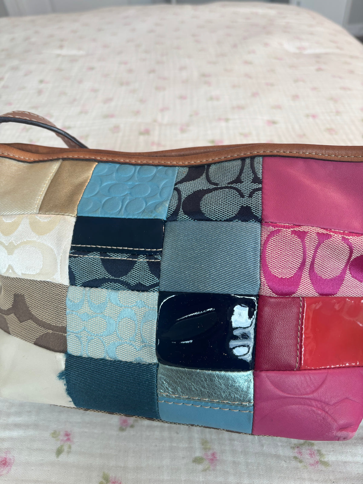 Patchwork coach bag
