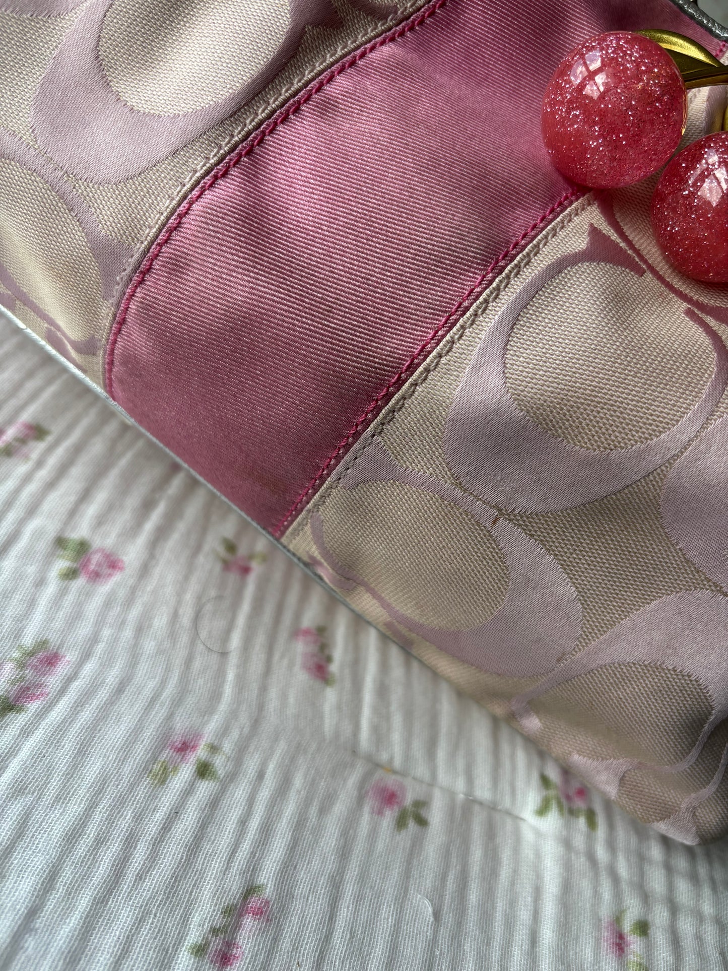 Rare Pink vintage coach tote bag