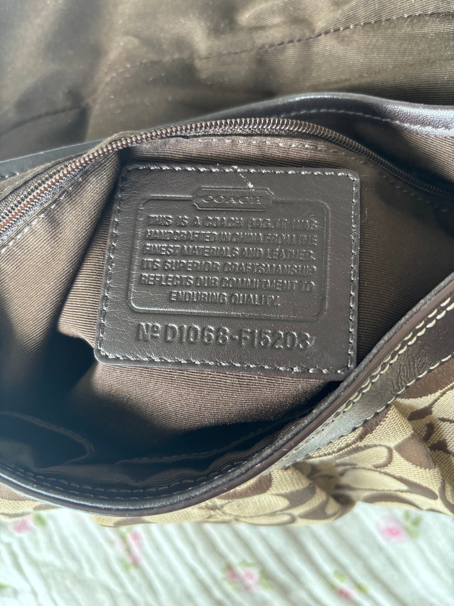 Vintage Coach Signature Buckle Shoulder Bag