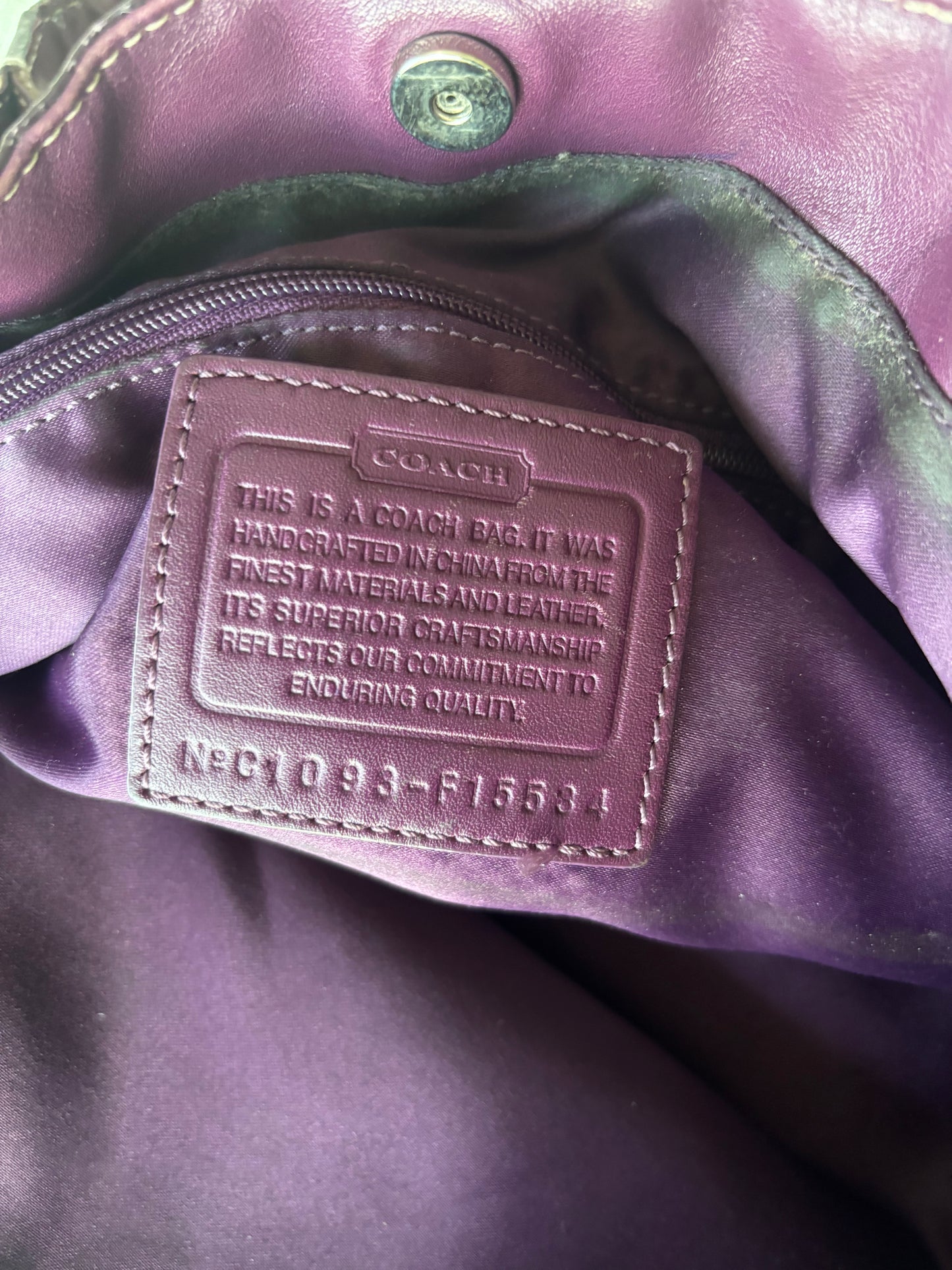 Rare purple mongram tote bag