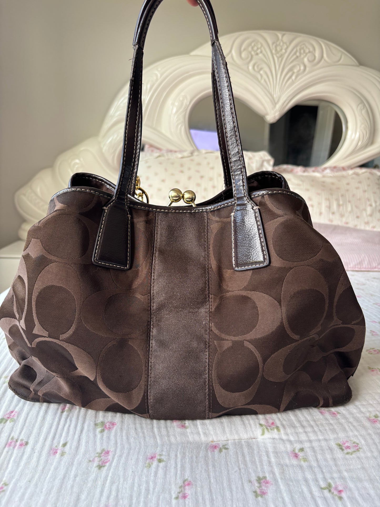 Rare choclate brown tote bag