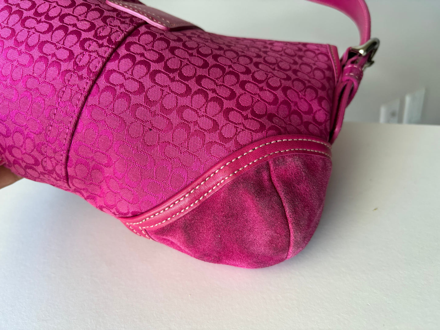 Rare fUSHIA pink coach mini soho