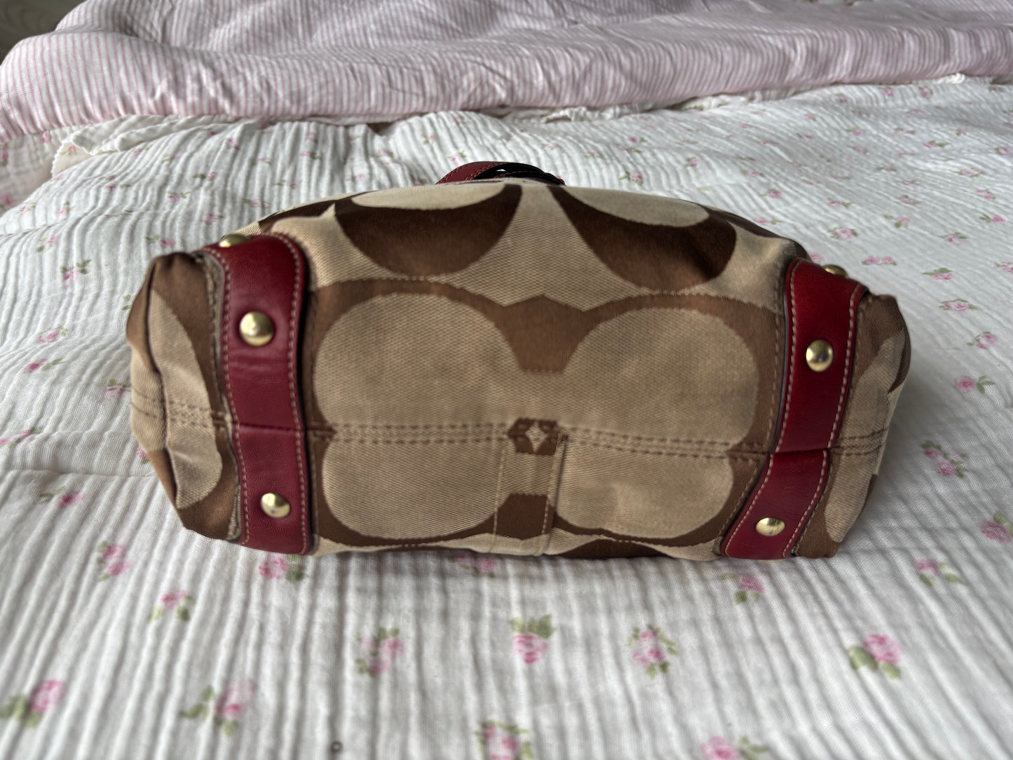 Brown mongram coach Carly