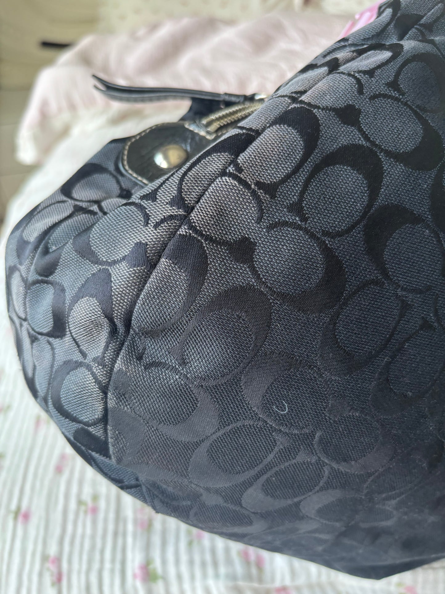 Black mongram coach soho Lyn