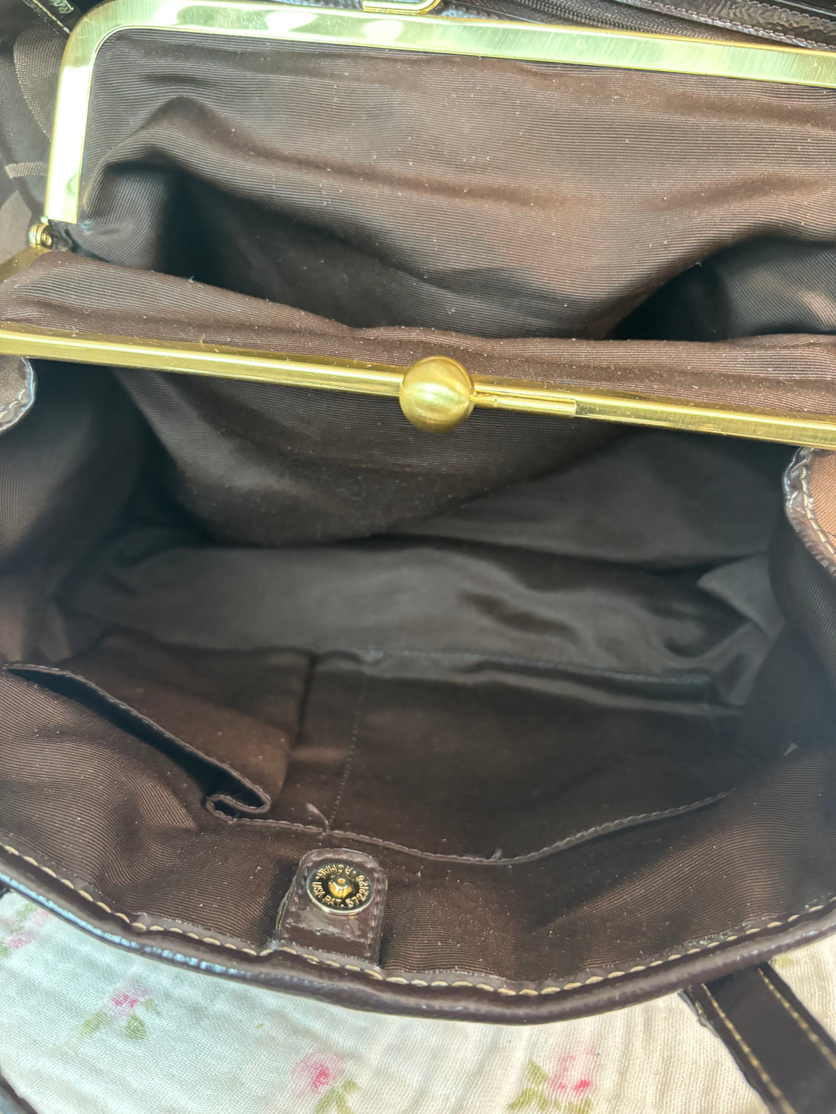Vintage brown coach tote