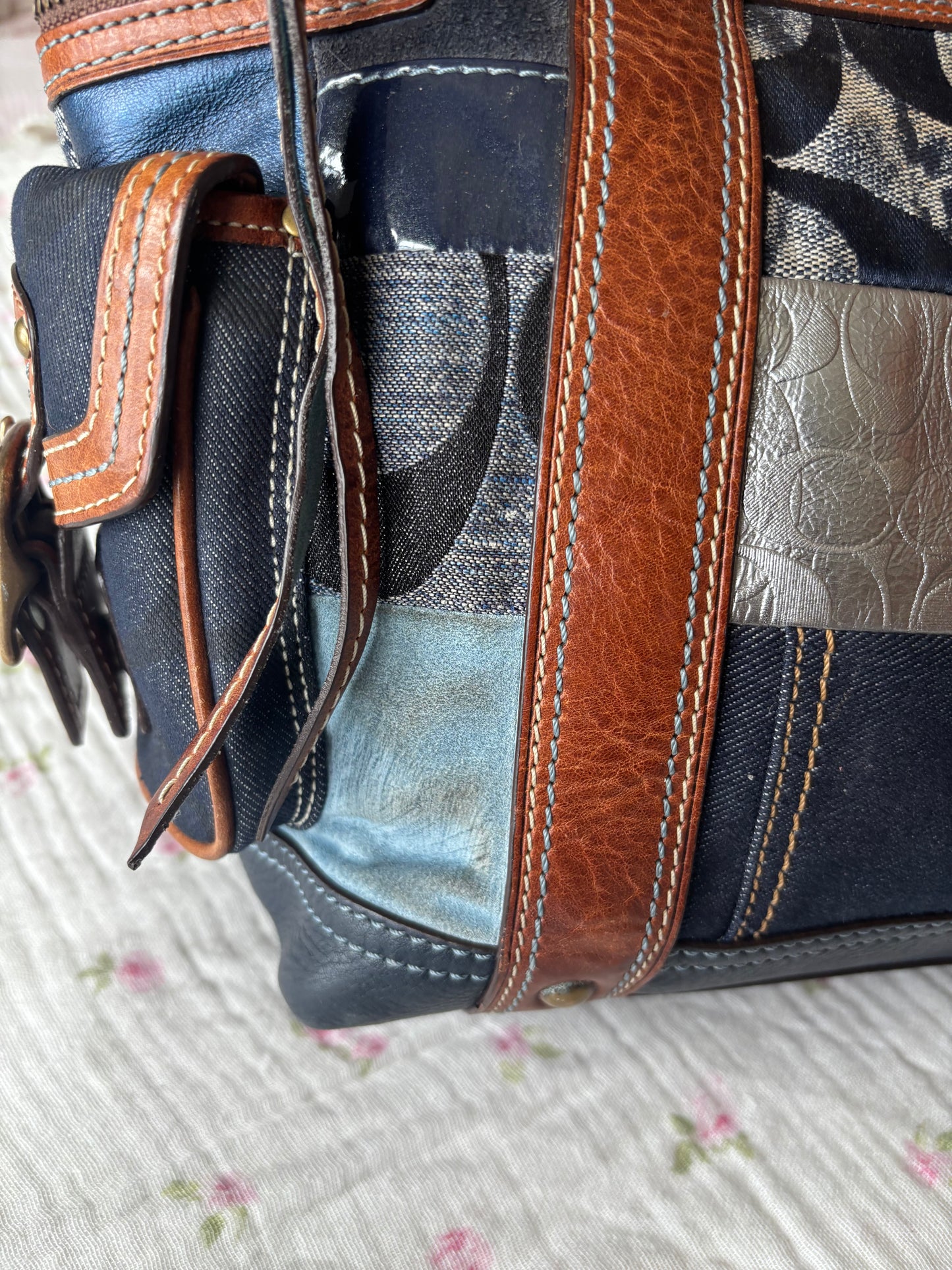 Deniem vintage coach tote bag