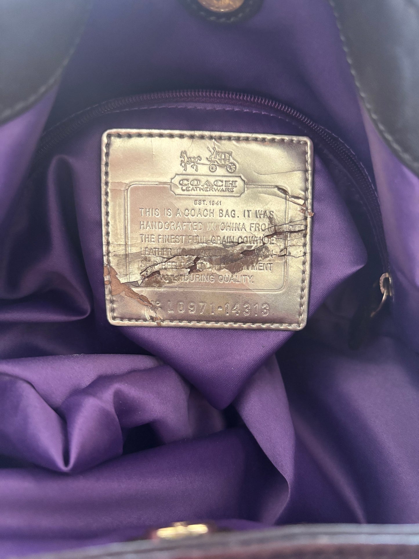 brown Madison vintage coach bag