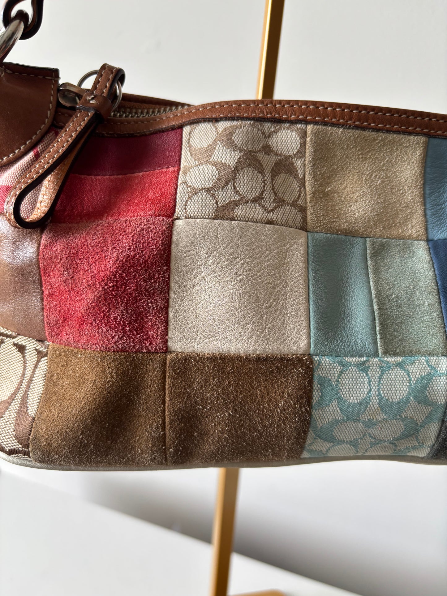 Rare patchwork coach small shoulder bag