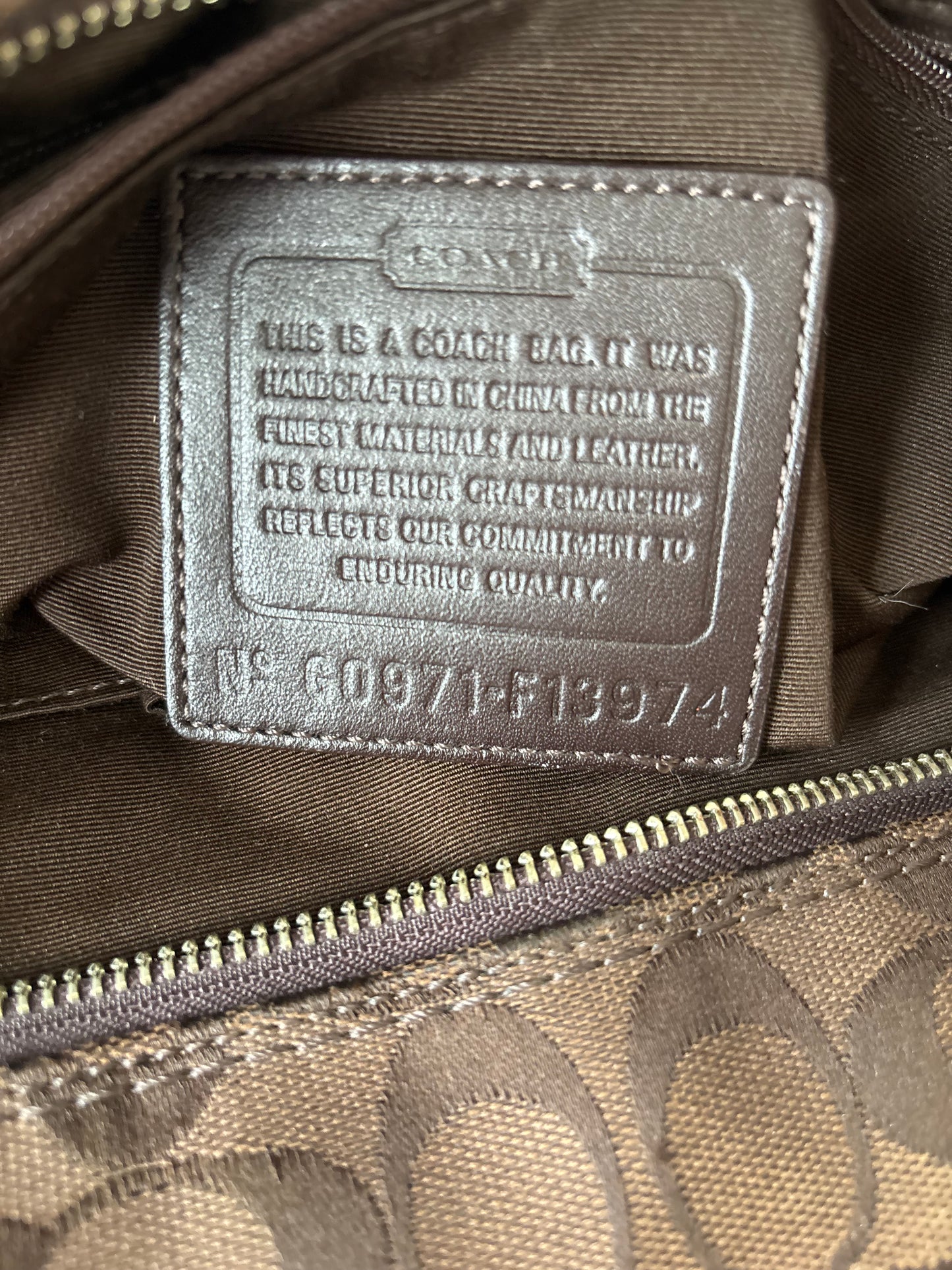 Rare choclate brown coach tote bag