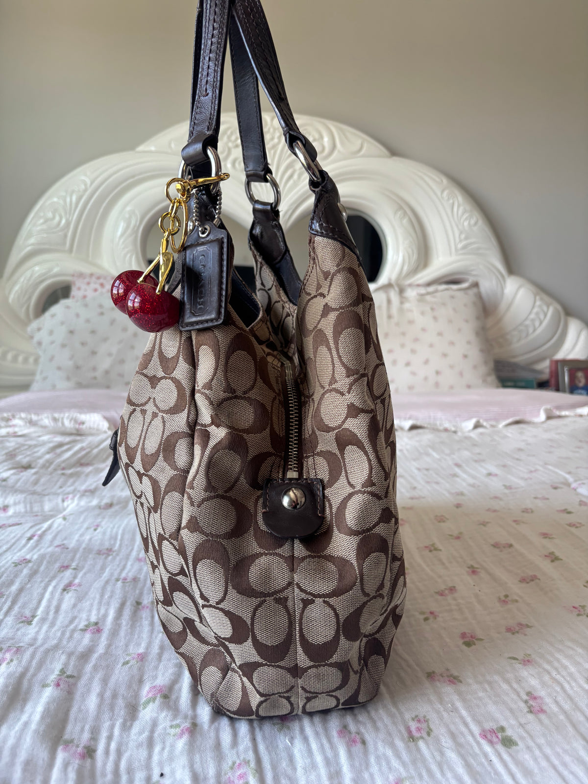 Brown mongram coach soho Lyn bag
