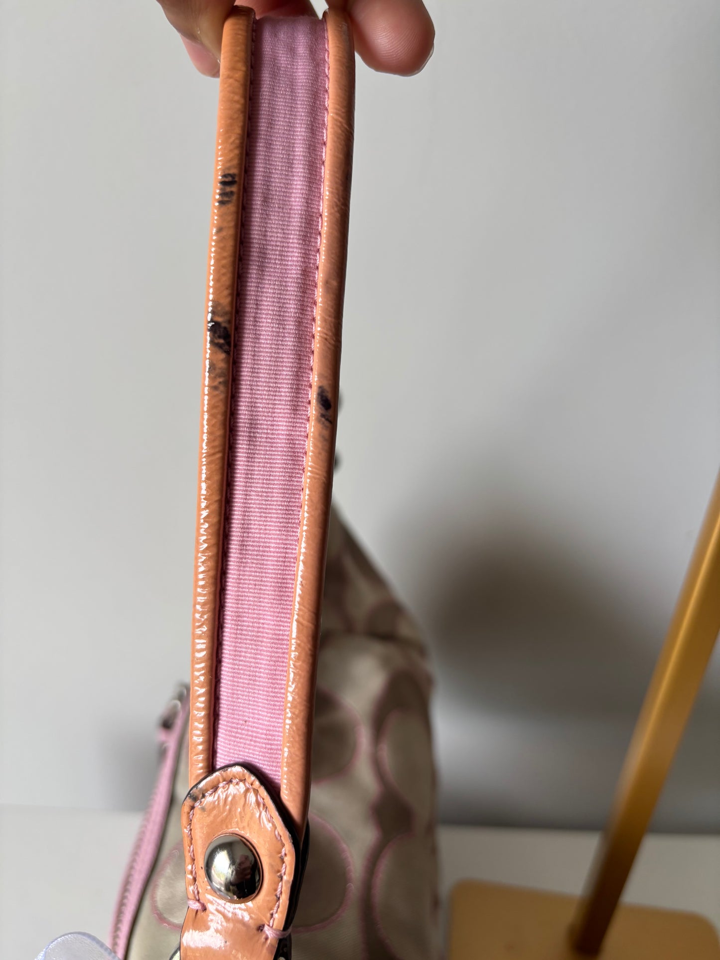 Rare pink poppy small shoulder bag