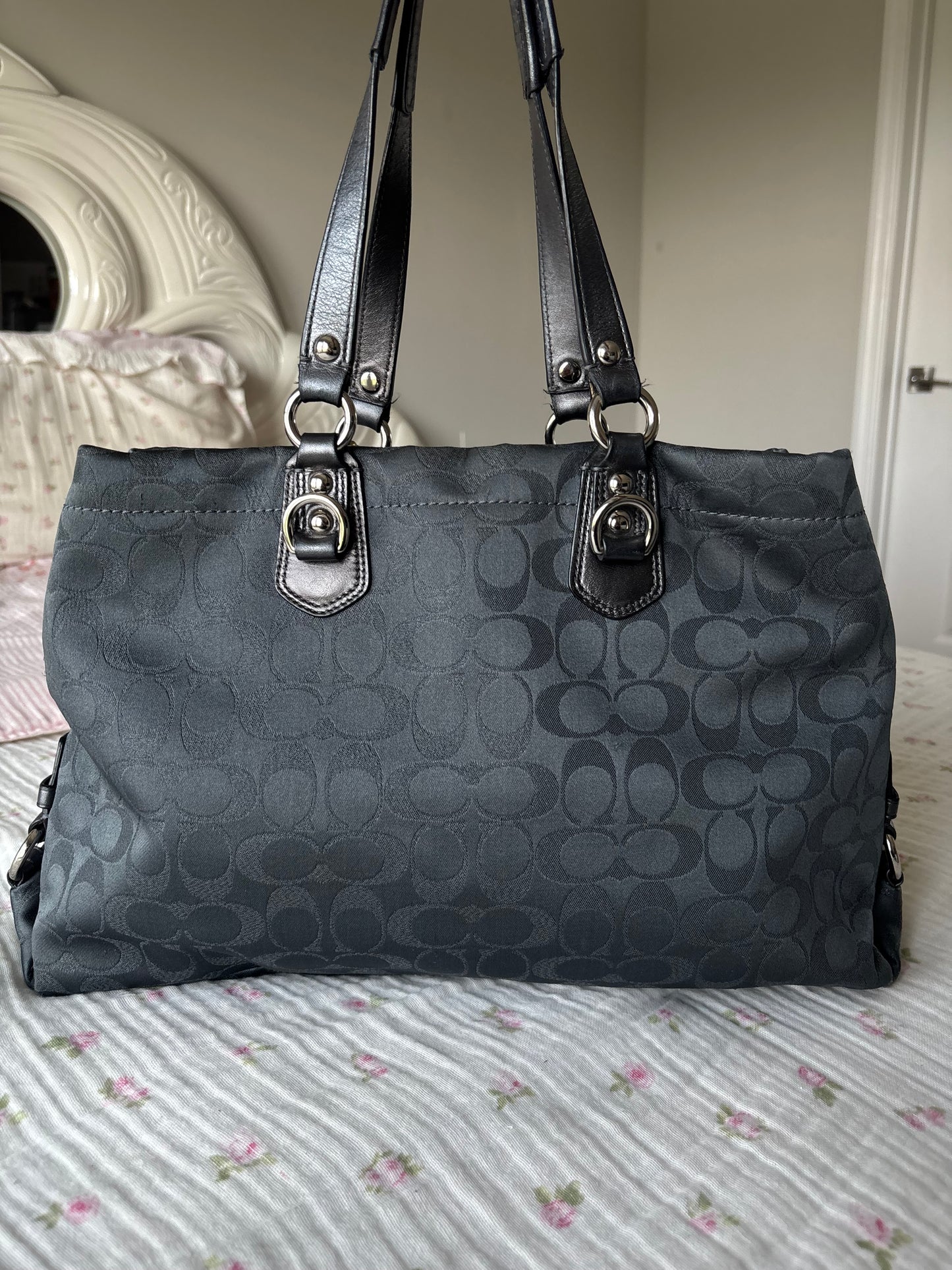 Rare coach mongram tote bag