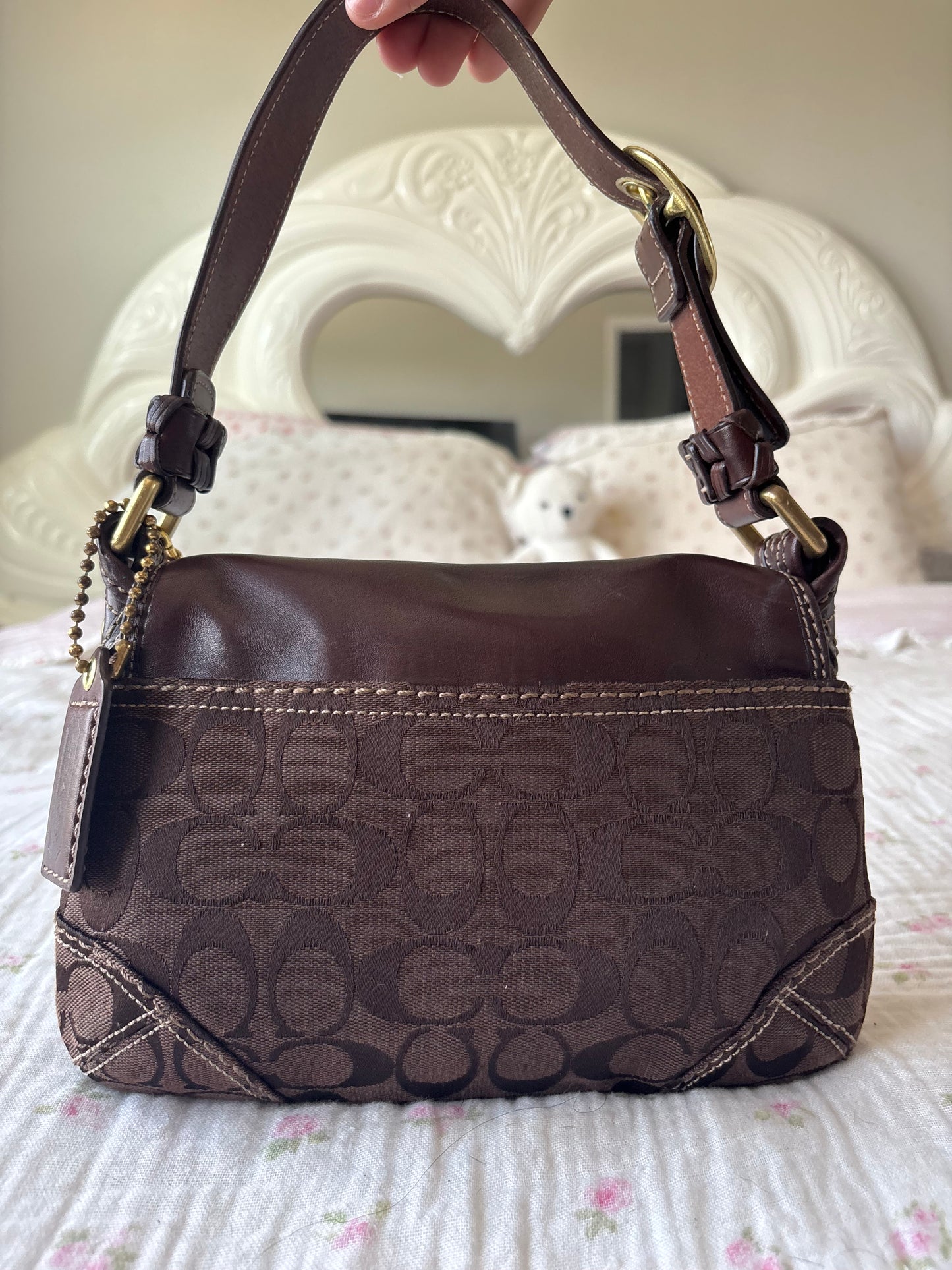 Brown coach peakook bag