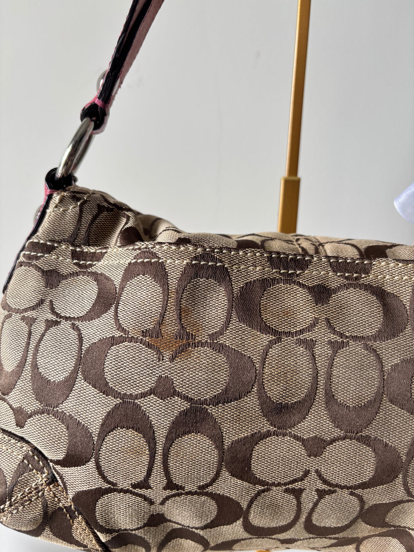 Pink coach soho shoulder bag