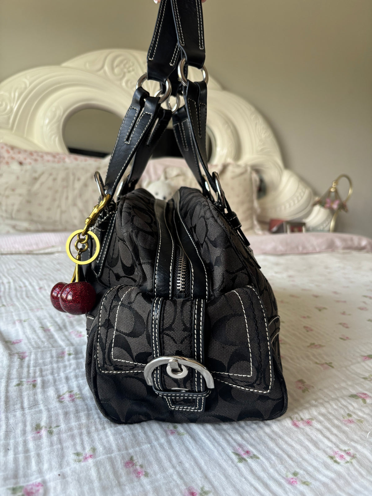 Rare Black vintage coach satchel