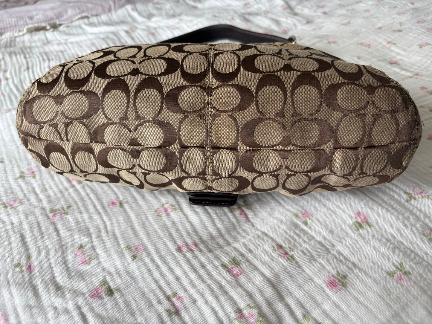 Vintage Coach Signature Buckle Shoulder Bag