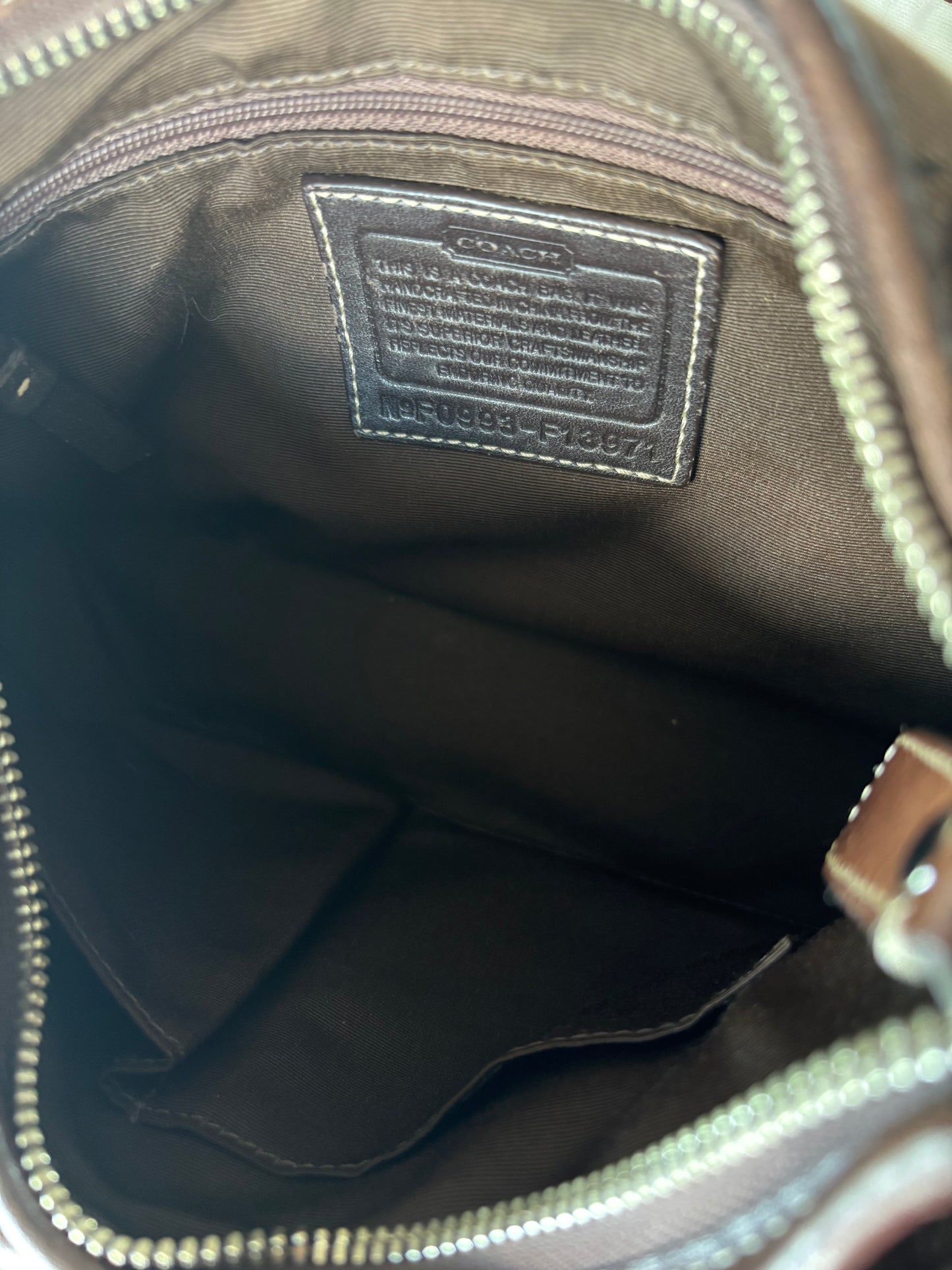 Chocolate brown Hampton coach bag