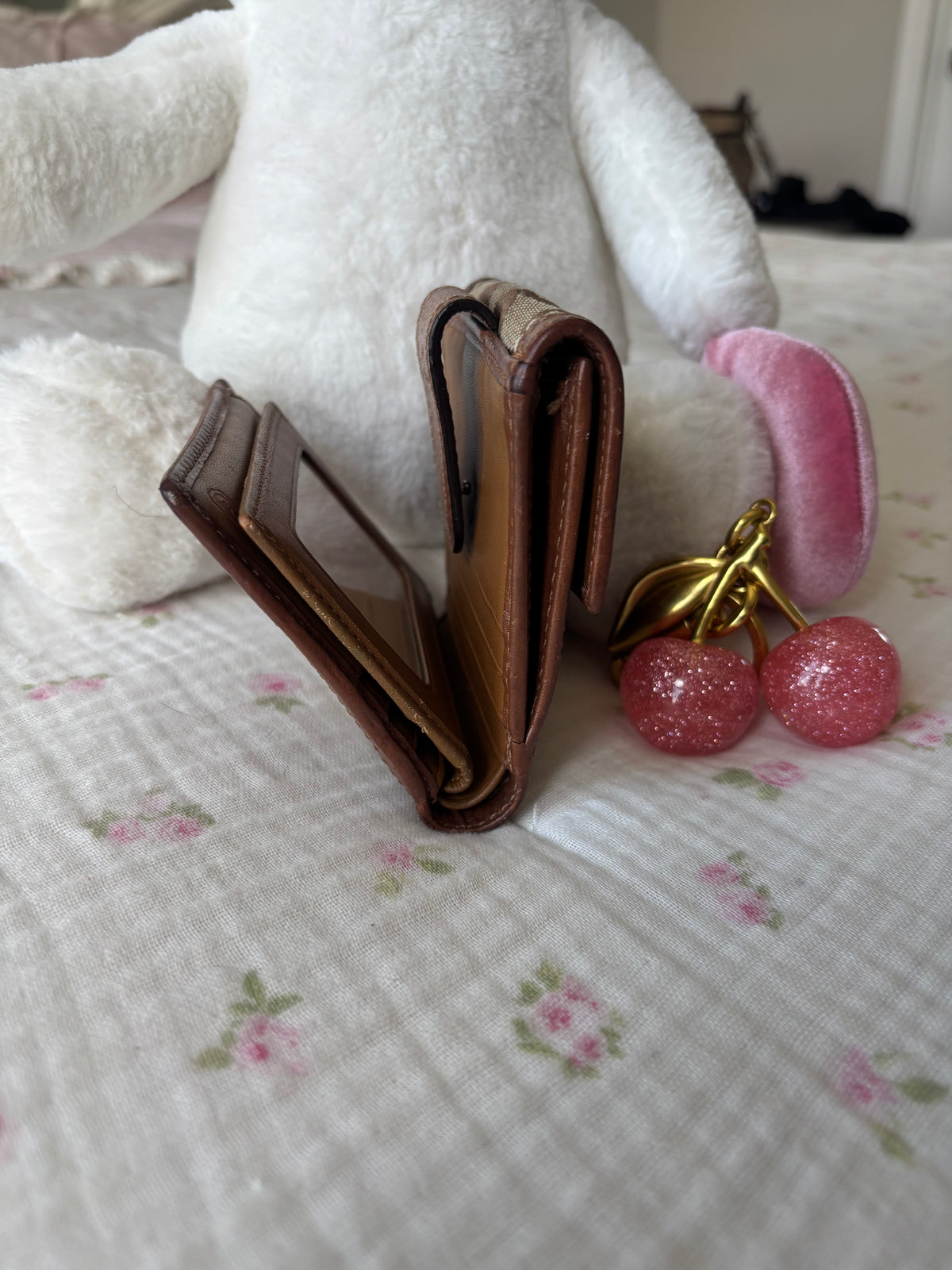 Brown mongram soho coach wallet